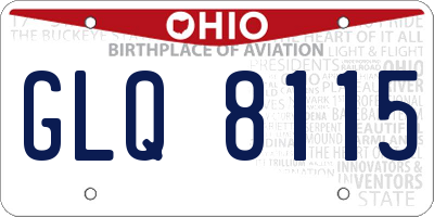 OH license plate GLQ8115