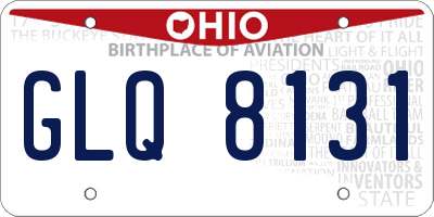 OH license plate GLQ8131