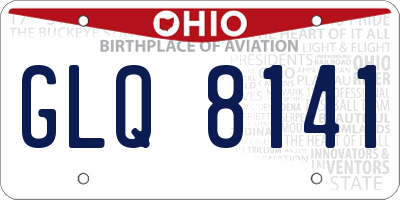 OH license plate GLQ8141
