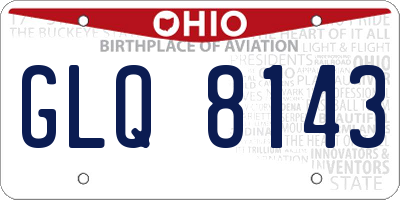 OH license plate GLQ8143