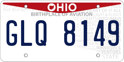 OH license plate GLQ8149