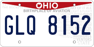 OH license plate GLQ8152