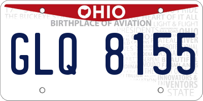 OH license plate GLQ8155