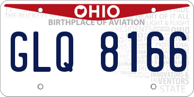 OH license plate GLQ8166