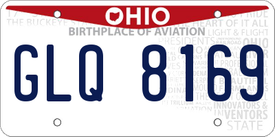 OH license plate GLQ8169