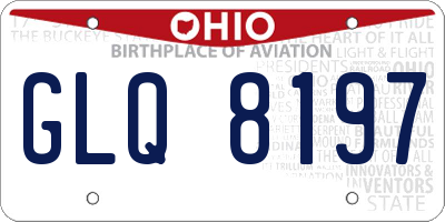 OH license plate GLQ8197
