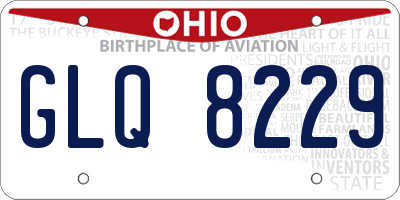 OH license plate GLQ8229