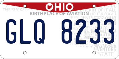 OH license plate GLQ8233