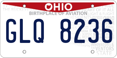 OH license plate GLQ8236