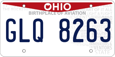 OH license plate GLQ8263