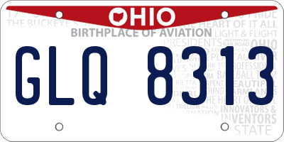 OH license plate GLQ8313