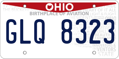 OH license plate GLQ8323