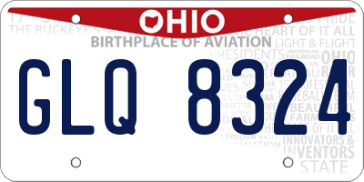 OH license plate GLQ8324