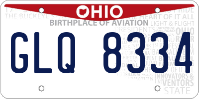 OH license plate GLQ8334