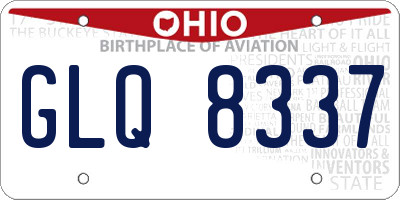 OH license plate GLQ8337