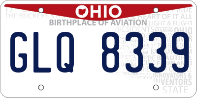 OH license plate GLQ8339