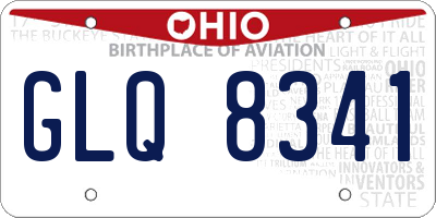 OH license plate GLQ8341