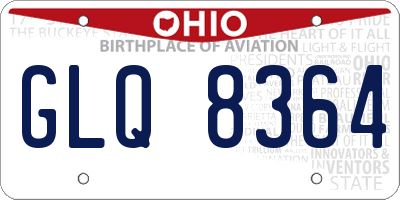 OH license plate GLQ8364
