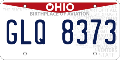 OH license plate GLQ8373