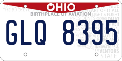 OH license plate GLQ8395