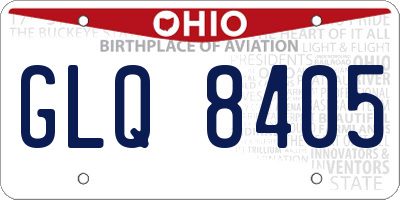 OH license plate GLQ8405