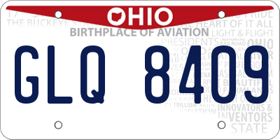 OH license plate GLQ8409
