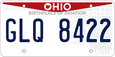 OH license plate GLQ8422