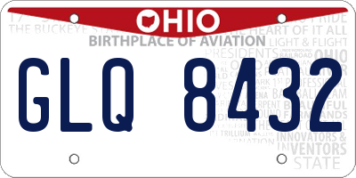 OH license plate GLQ8432