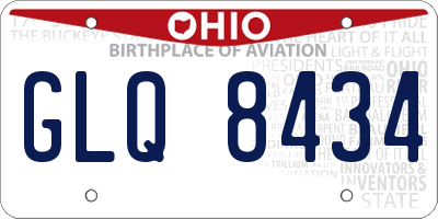 OH license plate GLQ8434