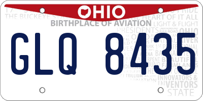 OH license plate GLQ8435