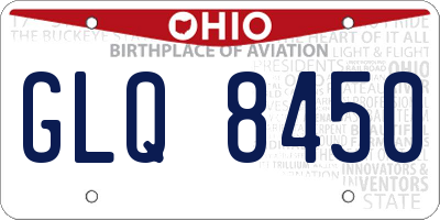OH license plate GLQ8450