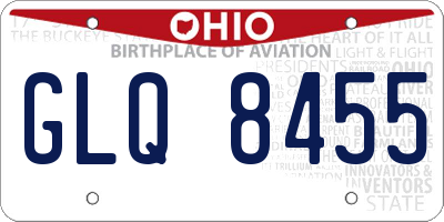 OH license plate GLQ8455