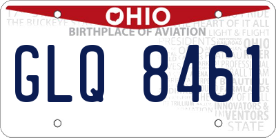 OH license plate GLQ8461