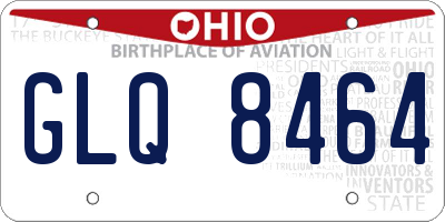 OH license plate GLQ8464