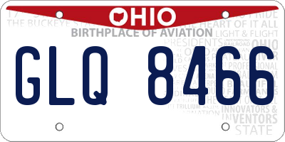 OH license plate GLQ8466