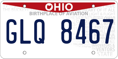 OH license plate GLQ8467
