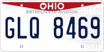 OH license plate GLQ8469
