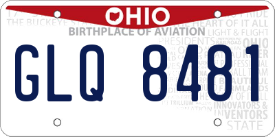 OH license plate GLQ8481