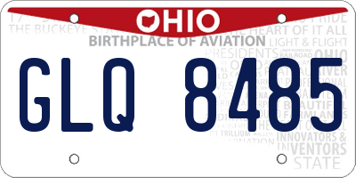 OH license plate GLQ8485