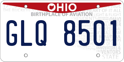 OH license plate GLQ8501