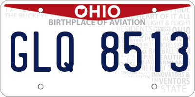 OH license plate GLQ8513