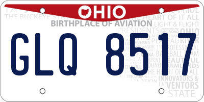 OH license plate GLQ8517