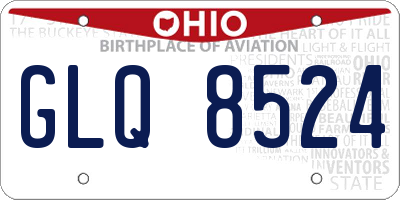 OH license plate GLQ8524