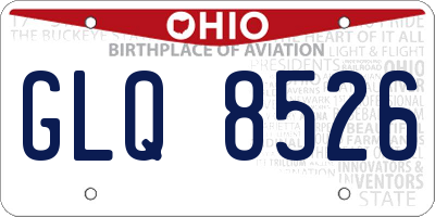 OH license plate GLQ8526