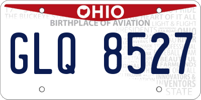 OH license plate GLQ8527