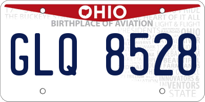 OH license plate GLQ8528
