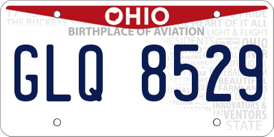 OH license plate GLQ8529