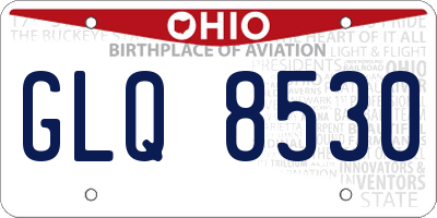 OH license plate GLQ8530