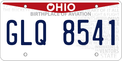 OH license plate GLQ8541