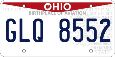 OH license plate GLQ8552